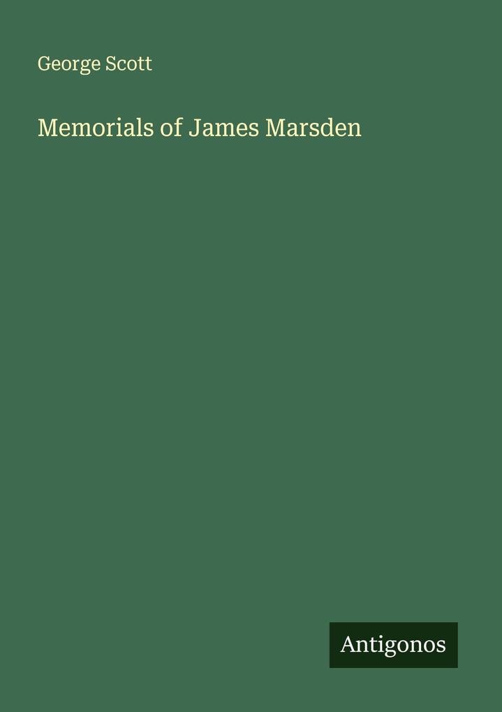 Memorials of James Marsden