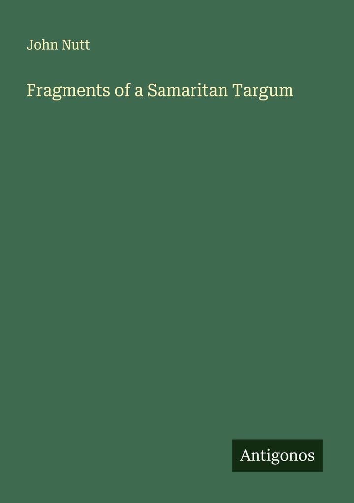 Fragments of a Samaritan Targum