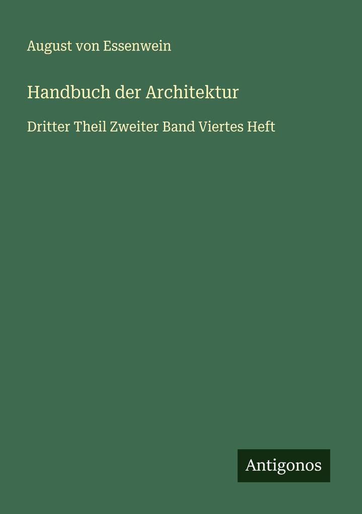 Handbuch der Architektur