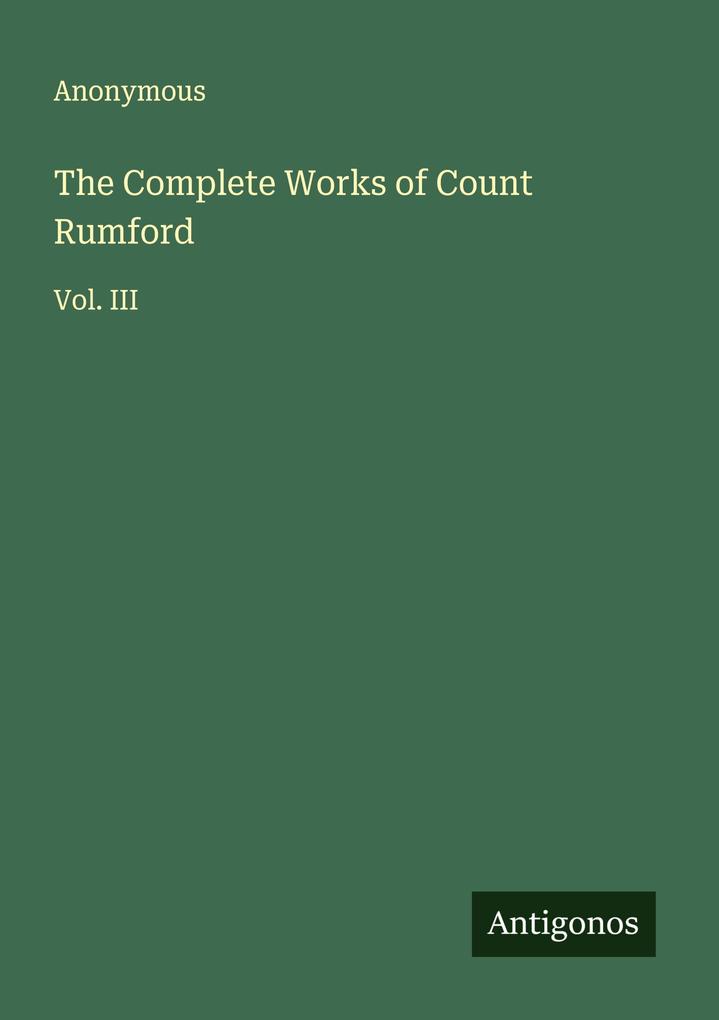 The Complete Works of Count Rumford
