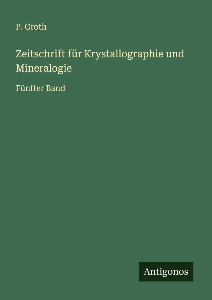 Zeitschrift für Krystallographie und Mineralogie