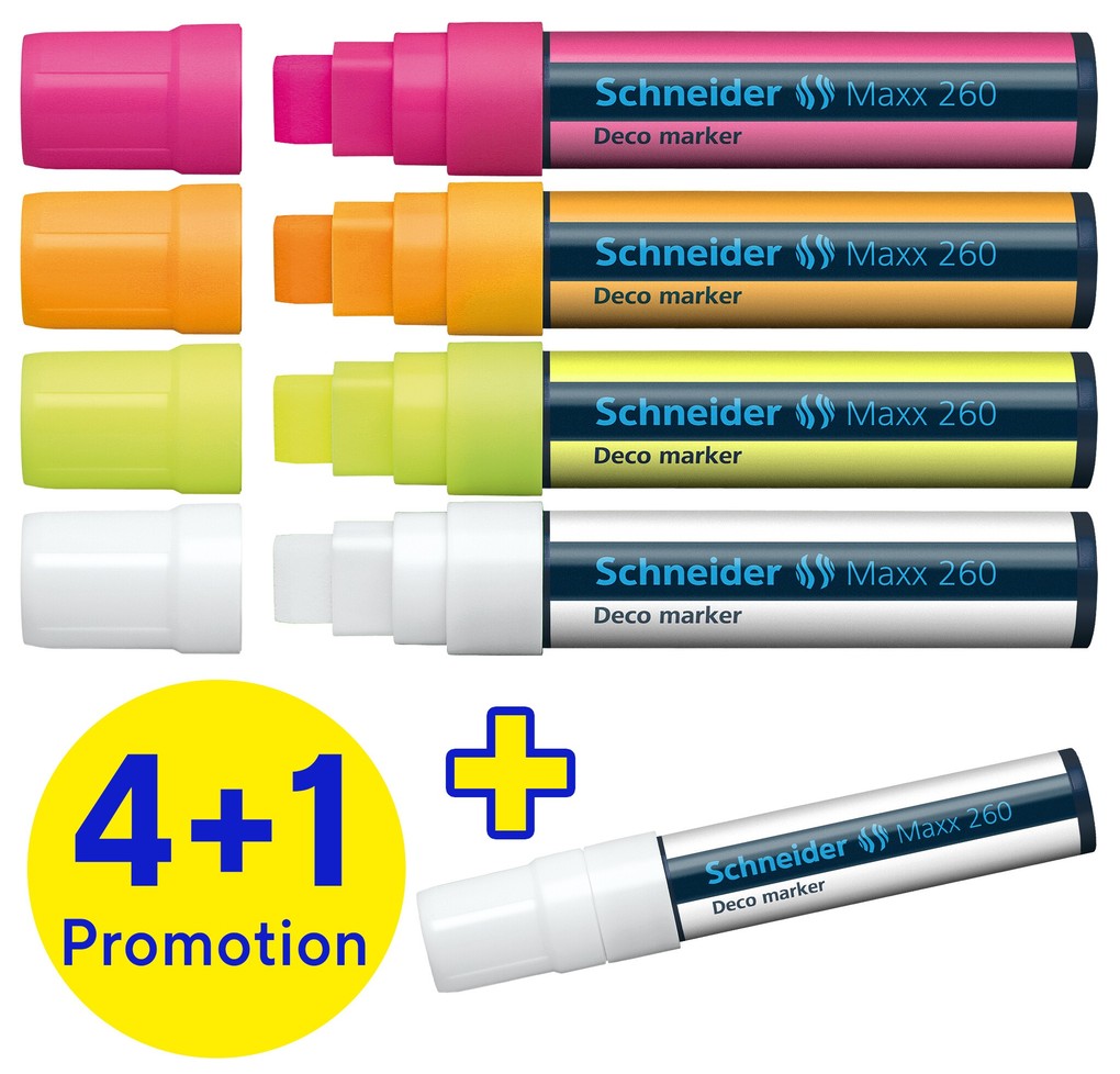 Schneider Decomarker Maxx 260 sortiert Box 50 - 150 mm 5er Set