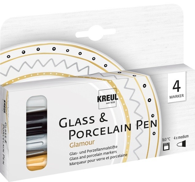 KREUL marqueur porcelaine KR-16431 glamour, 4set