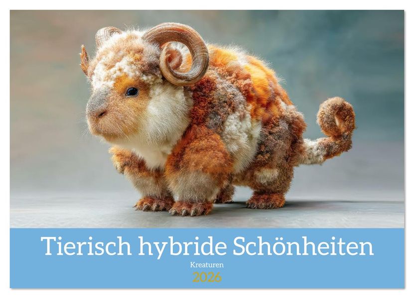 Tierisch hybride Schönheiten - Kreaturen (Wandkalender 2026 DIN A4 quer) CALVENDO Monatskalender