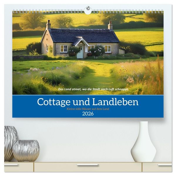 Cottage und Landleben (hochwertiger Premium Wandkalender 2026 DIN A2 quer) Kunstdruck in Hochglanz