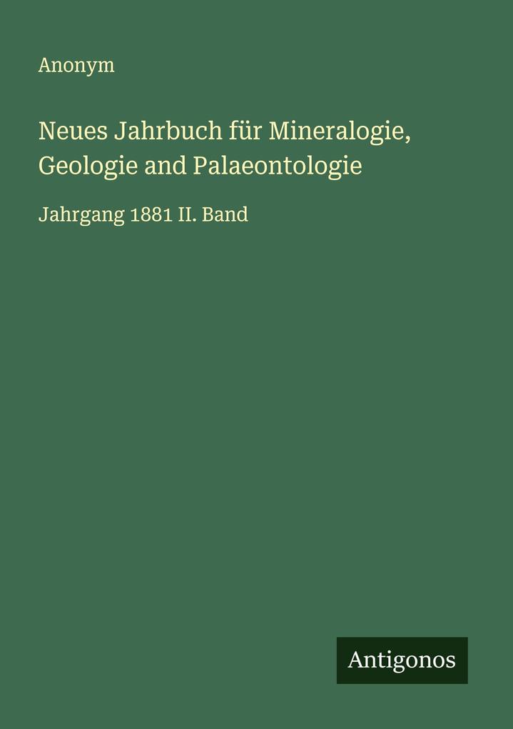 Neues Jahrbuch für Mineralogie Geologie and Palaeontologie