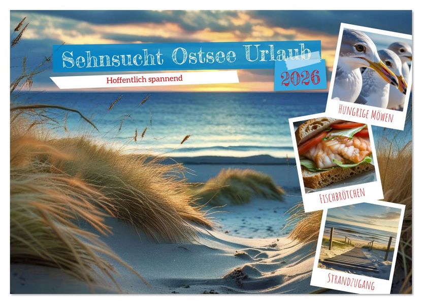 Sehnsucht Ostsee Urlaub (Wandkalender 2026 DIN A4 quer) CALVENDO Monatskalender