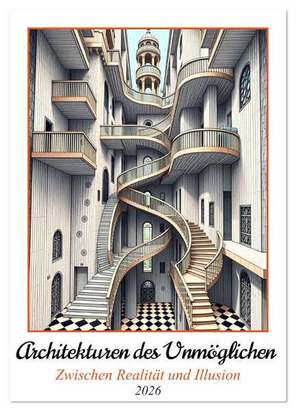 Architekturen des Unmöglichen - Zwischen Realität und Illusion (Wandkalender 2026 DIN A3 hoch) CALVENDO Monatskalender