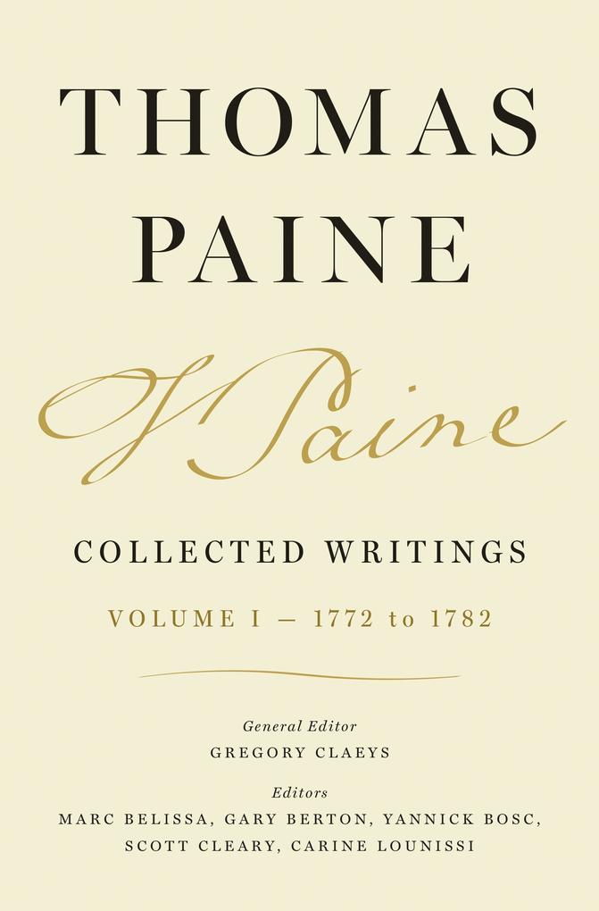 Thomas Paine Collected Writings Volume 1