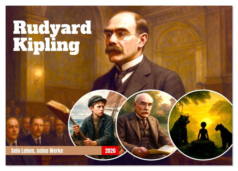 Rudyard Kipling (Wandkalender 2026 DIN A3 quer) CALVENDO Monatskalender