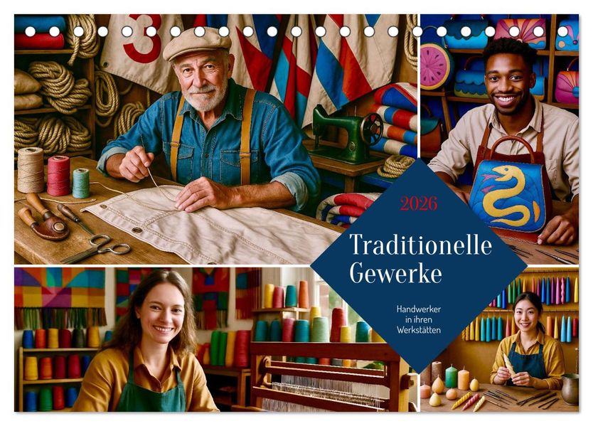 Traditionelle Gewerke (Tischkalender 2026 DIN A5 quer) CALVENDO Monatskalender