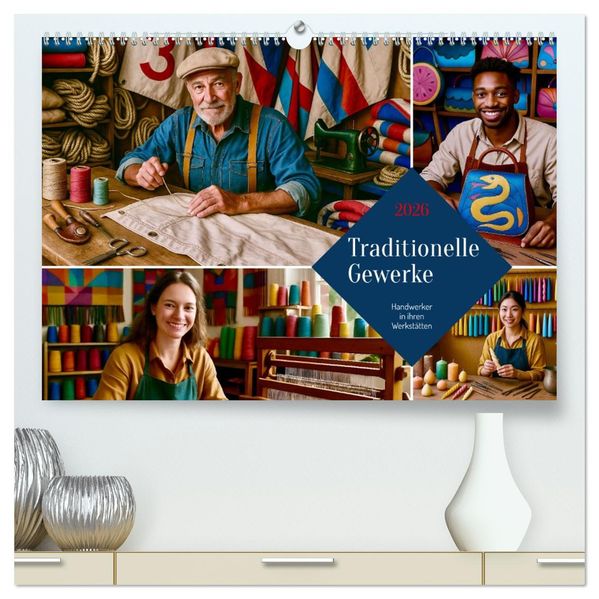 Traditionelle Gewerke (hochwertiger Premium Wandkalender 2026 DIN A2 quer) Kunstdruck in Hochglanz