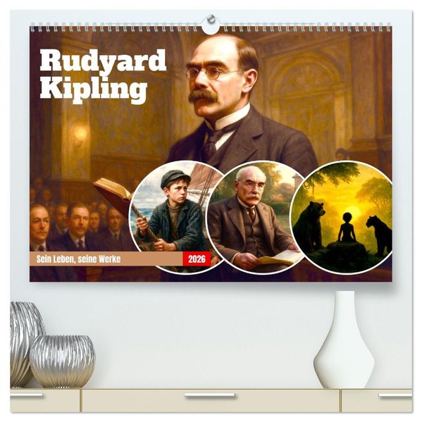 Rudyard Kipling (hochwertiger Premium Wandkalender 2026 DIN A2 quer) Kunstdruck in Hochglanz
