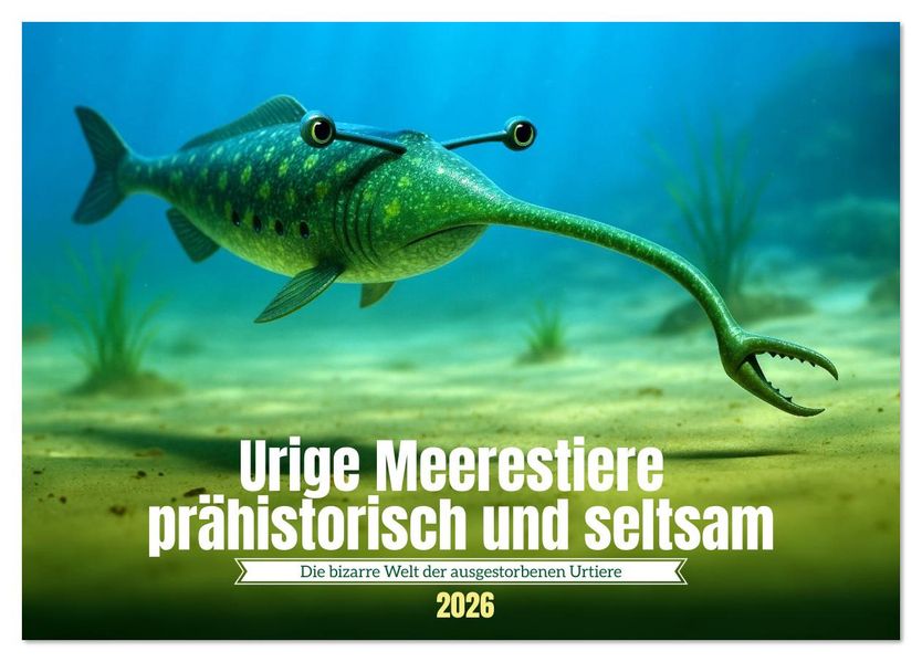 Urige Meerestiere prähistorisch und seltsam (Tischkalender 2026 DIN A5 quer) CALVENDO Monatskalender