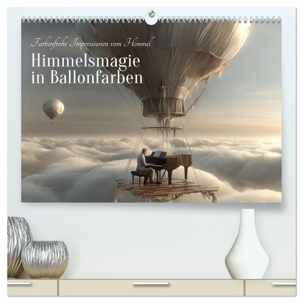 Himmelsmagie in Ballonfarben (hochwertiger Premium Wandkalender 2026 DIN A2 quer) Kunstdruck in Hochglanz