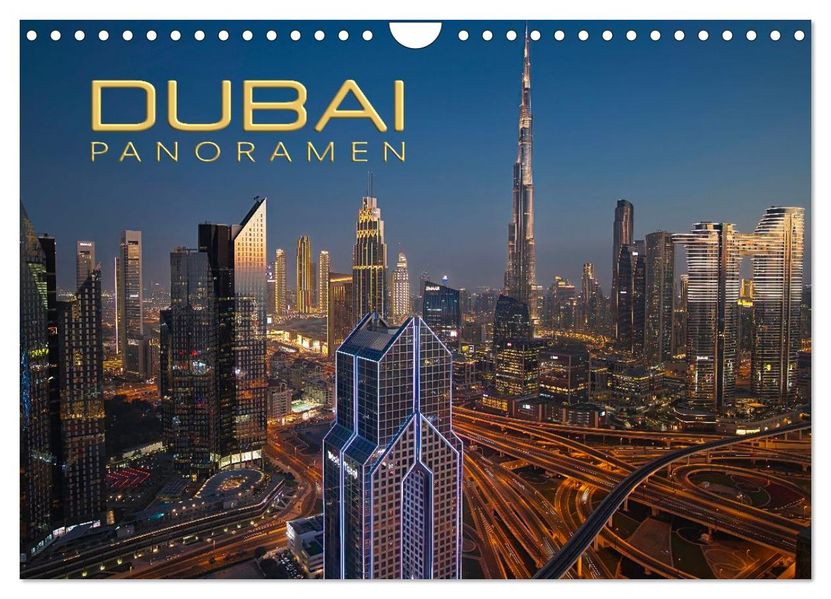 Dubai Panoramen (Wandkalender 2026 DIN A4 quer) CALVENDO Monatskalender