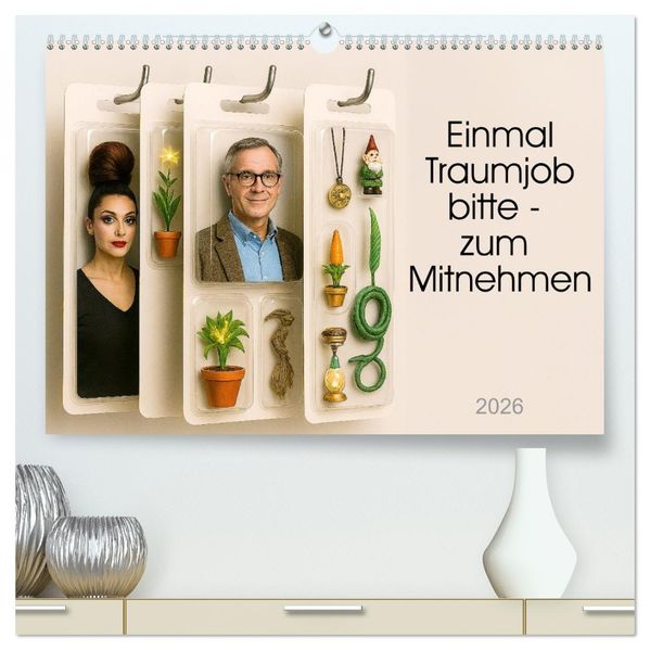Einmal Traumjob bitte - zum Mitnehmen (hochwertiger Premium Wandkalender 2026 DIN A2 quer) Kunstdruck in Hochglanz
