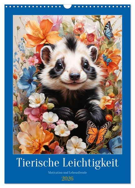 Tierische Leichtigkeit (Wandkalender 2026 DIN A3 hoch) CALVENDO Monatskalender