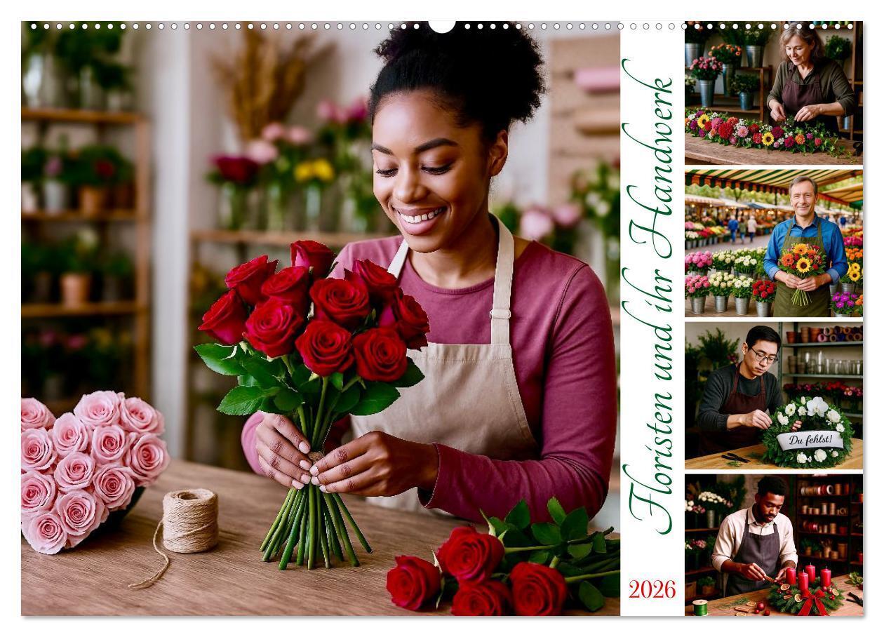 Floristen und ihr Handwerk (Wandkalender 2026 DIN A2 quer) CALVENDO Monatskalender