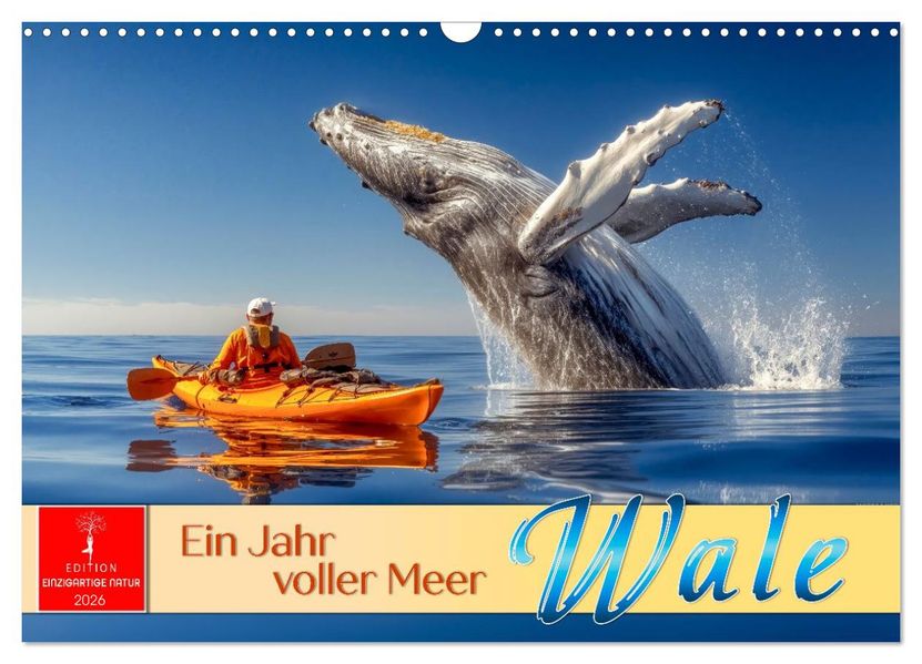 Wale - ein Jahr voller Meer (Wandkalender 2026 DIN A3 quer) CALVENDO Monatskalender