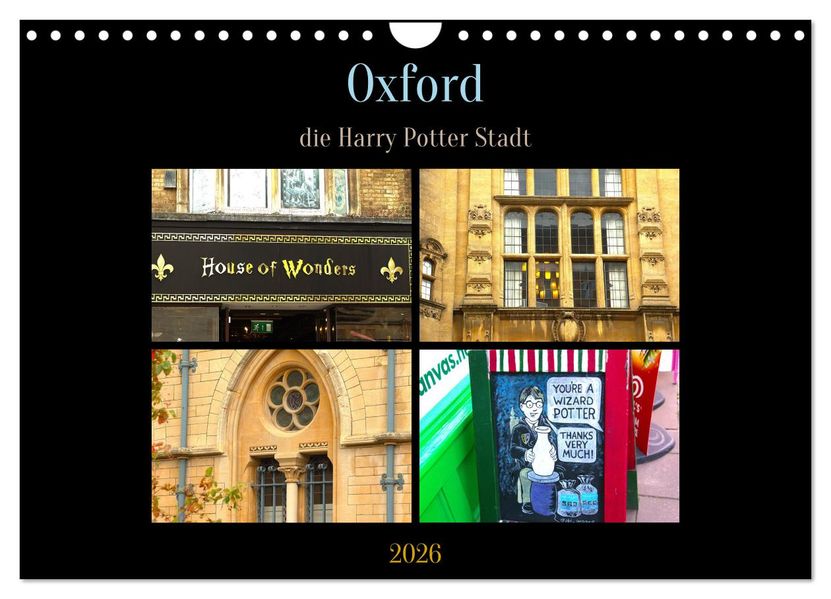 Oxford - die Harry Potter Stadt (Wandkalender 2026 DIN A4 quer) CALVENDO Monatskalender