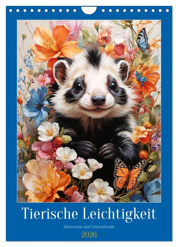 Tierische Leichtigkeit (Wandkalender 2026 DIN A4 hoch) CALVENDO Monatskalender