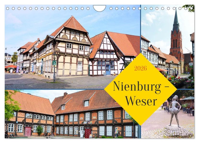 Nienburg - Weser (Wandkalender 2026 DIN A4 quer) CALVENDO Monatskalender