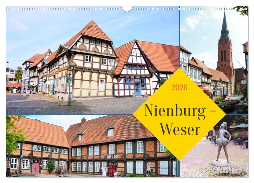 Nienburg - Weser (Wandkalender 2026 DIN A3 quer) CALVENDO Monatskalender