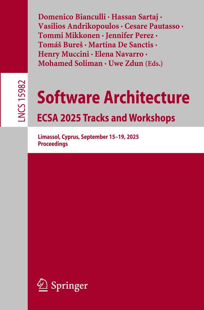 Software Architecture. ECSA 2025 Tracks and Workshops