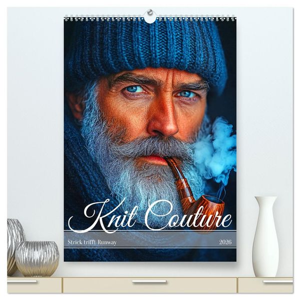 Knit Couture - Strick trifft Runway (hochwertiger Premium Wandkalender 2026 DIN A2 hoch) Kunstdruck in Hochglanz