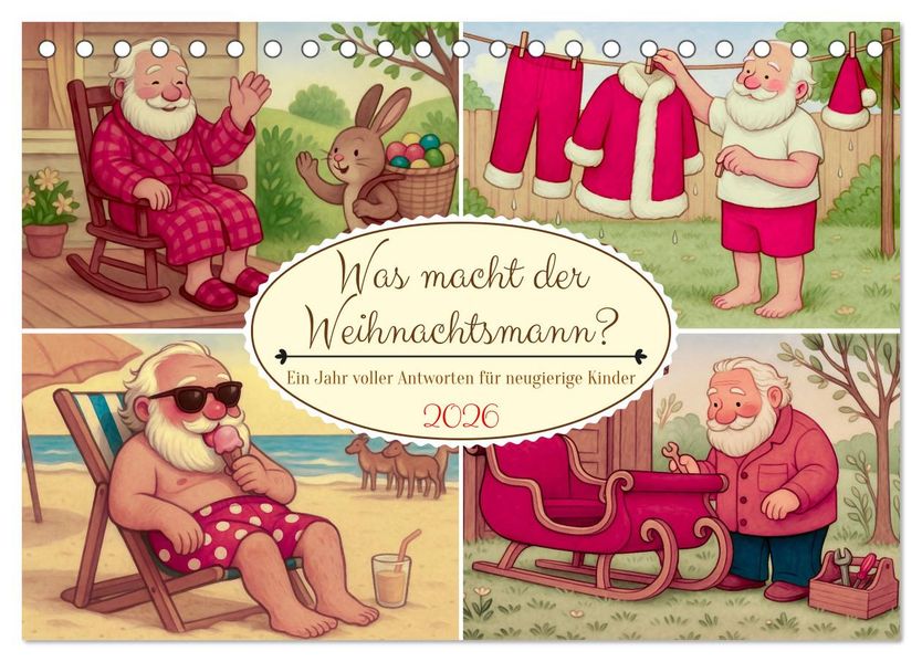 Was macht der Weihnachtsmann? (Tischkalender 2026 DIN A5 quer) CALVENDO Monatskalender