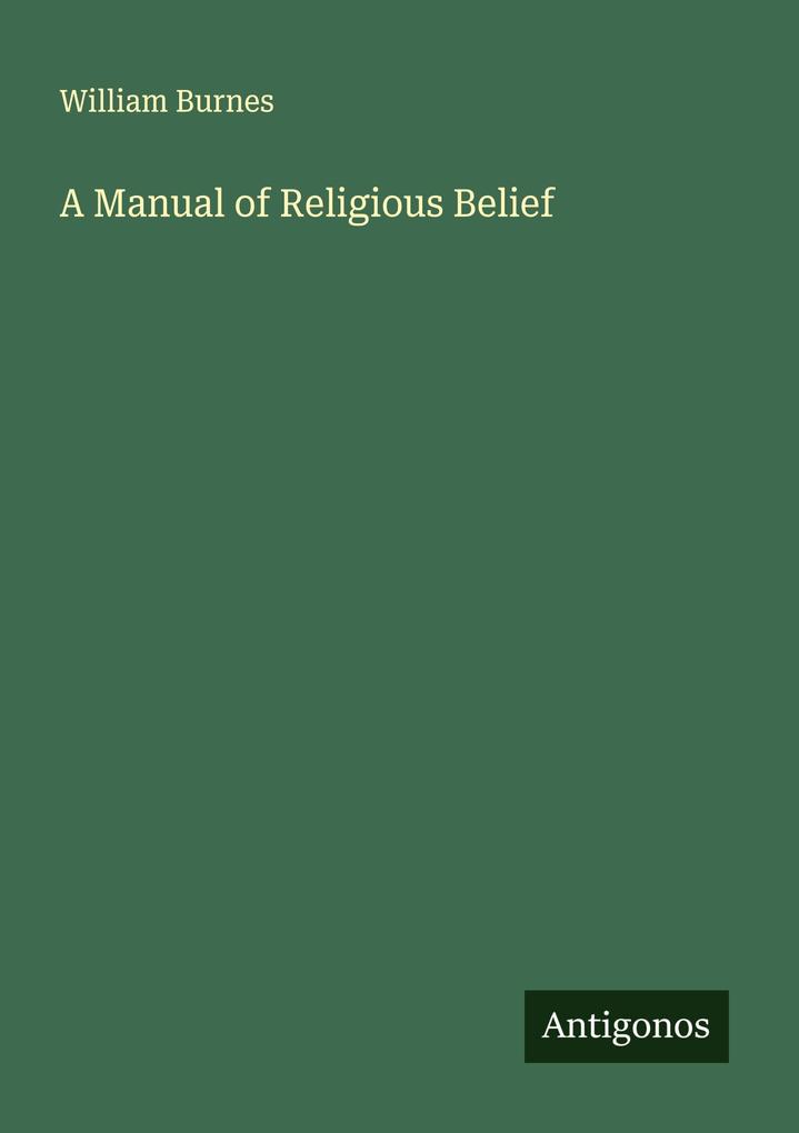 A Manual of Religious Belief