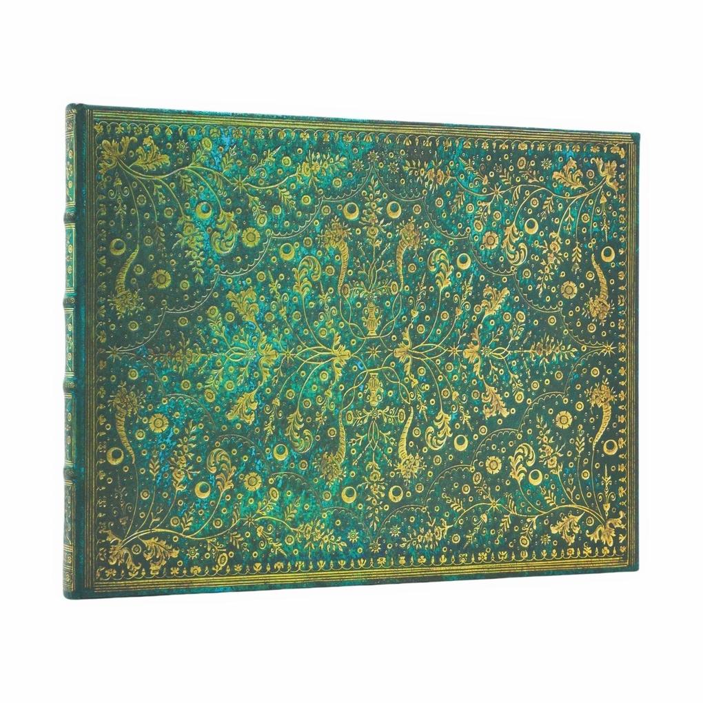 Emerald Flower (Nature's Grace) Guest Book Unlined Hardcover Journal