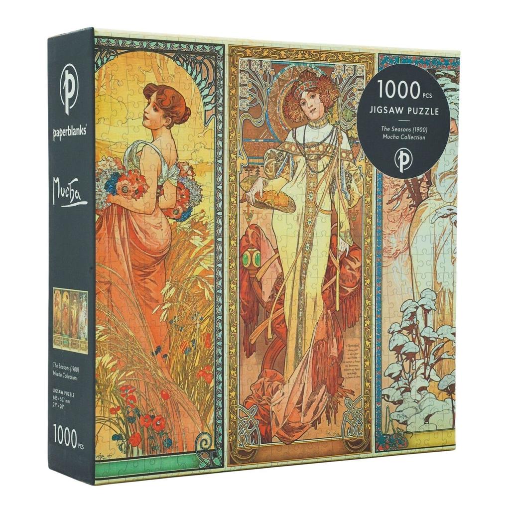 The Seasons (1900) 1000 Piece Jigsaw Puzzle Mucha by Paperblanks (Mucha Collection)
