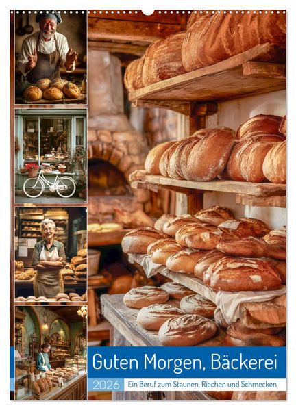 Guten Morgen Bäckerei (Wandkalender 2026 DIN A2 hoch) CALVENDO Monatskalender