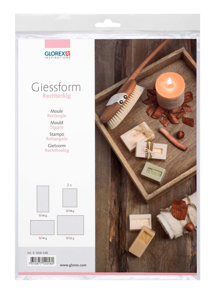 Giessform rechteckig 4St 56 - 80mm