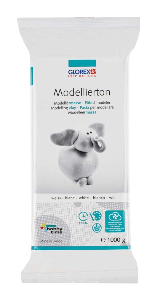 Modellierton weiss 1000g lufthärtend