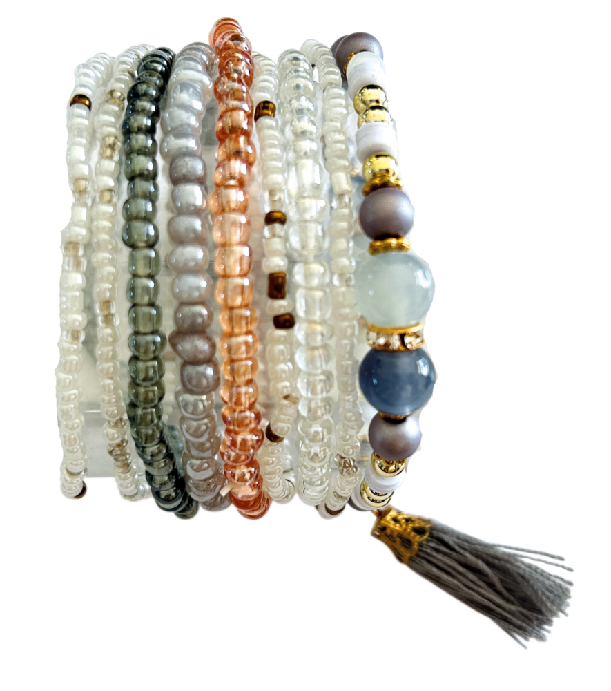 DIY Armband-Set grau