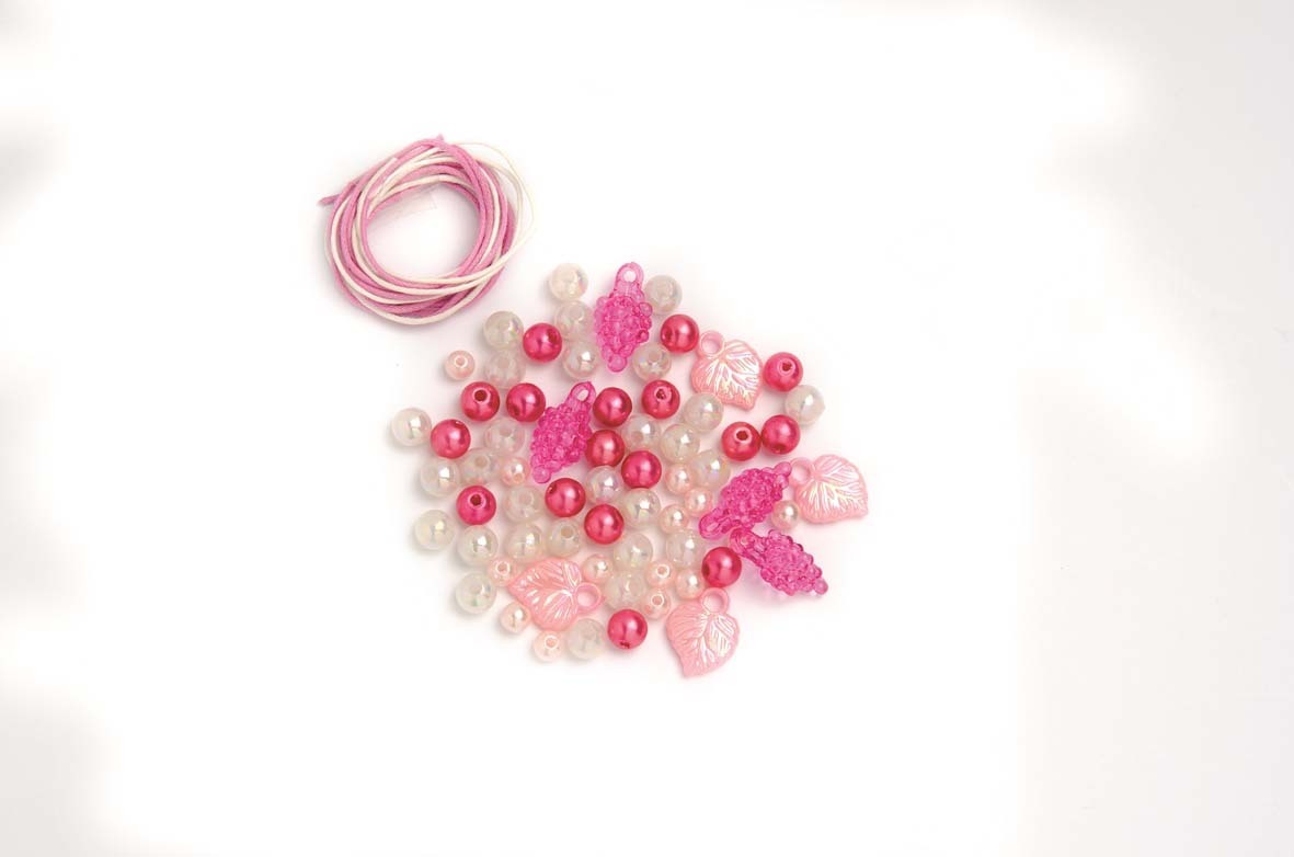 Perlen-Set weiß-rosa-pink