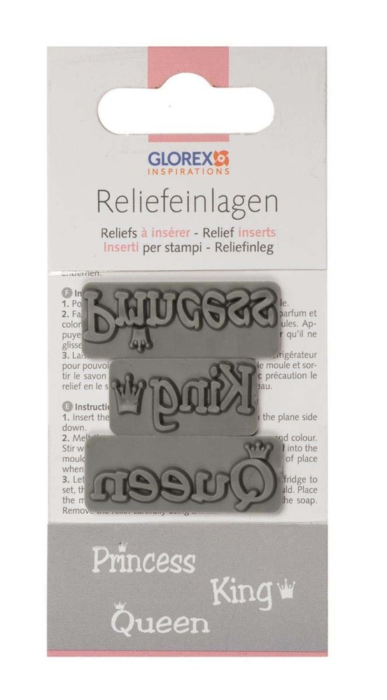 Reliefeinlage 3St Princess / Queen / King