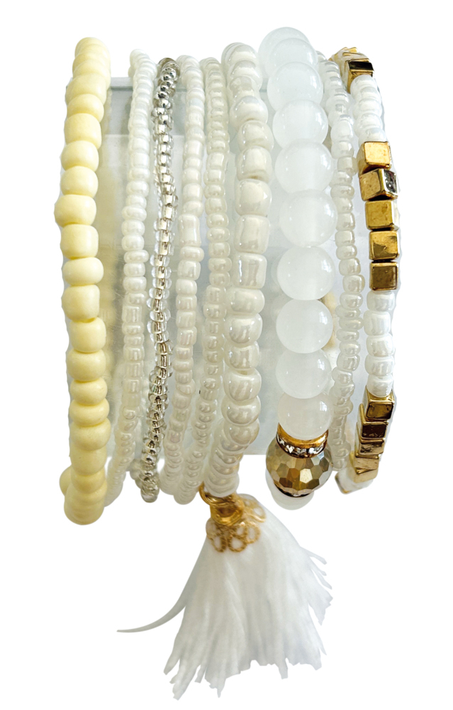 DIY Armband-Set weiss