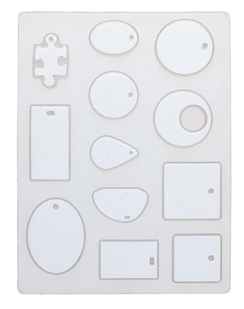 Silikon-Form 155x115cm Schmuck-Anhänger 12tlg
