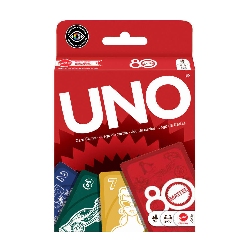 Mattel 80th Anniversairy UNO Ruby Red