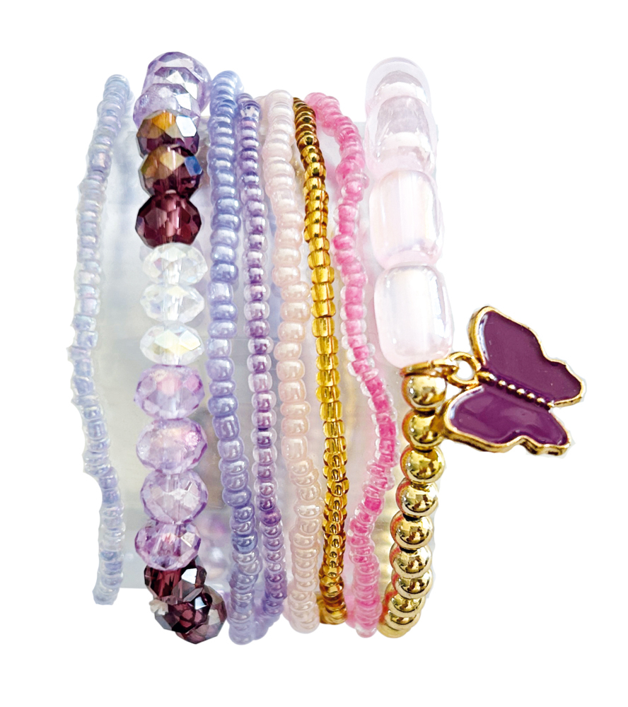 DIY Armband-Set rosa-lila