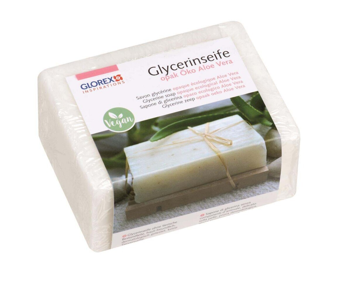 Glycerin-Seife Öko 500g mit Aloe Vera opak