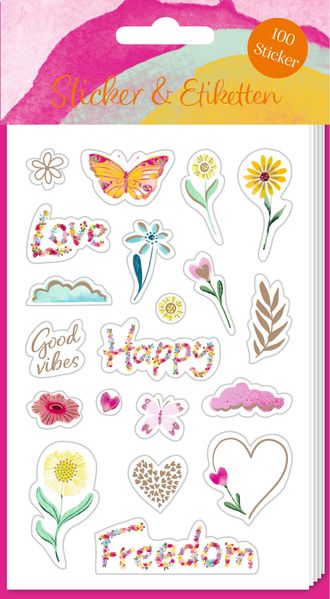 Stickerbogen mit 100 Stickern