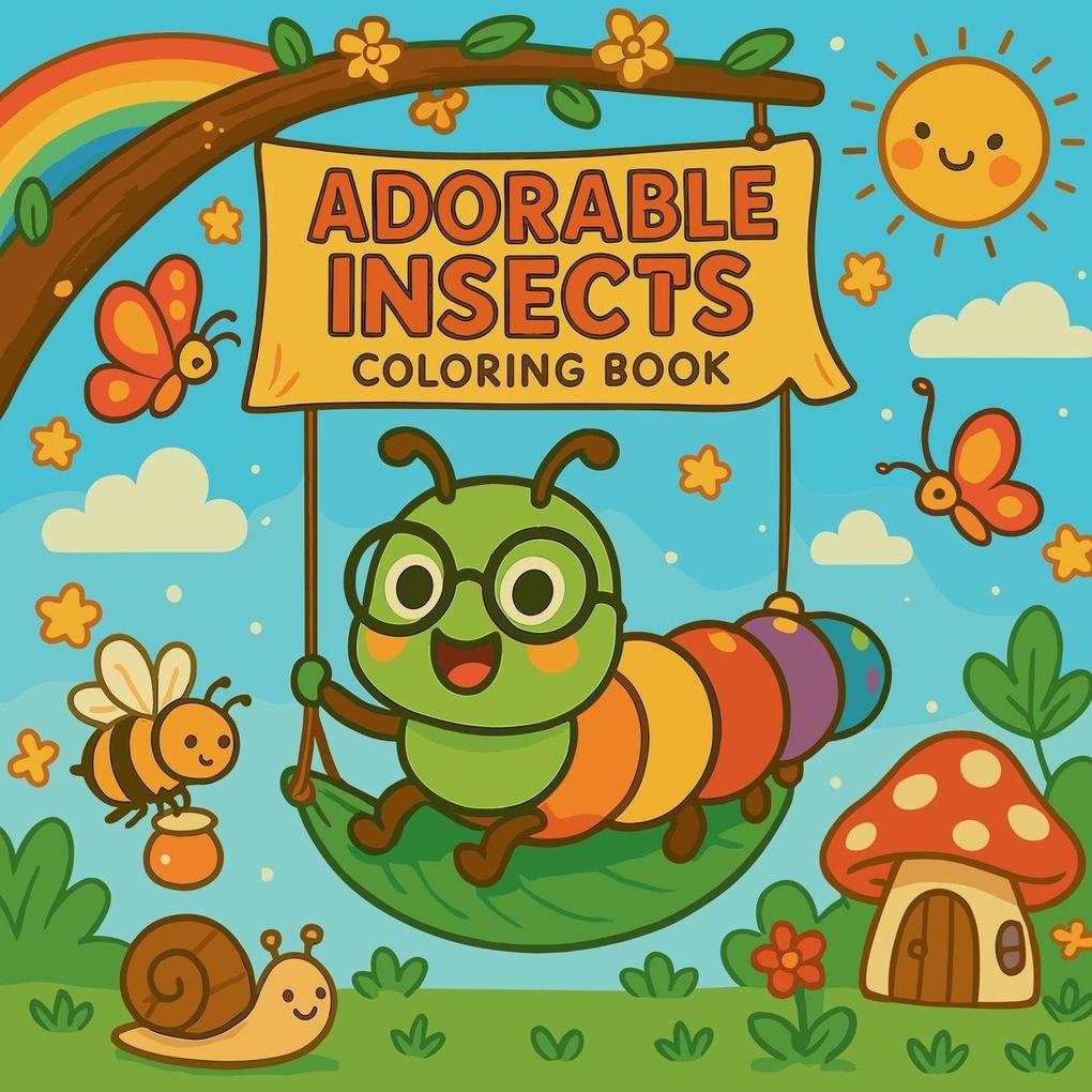 Adorable Insects - Coloring Book for Kids
