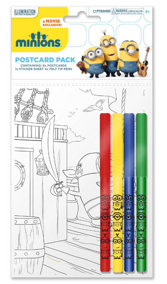 Schreibset Minions (Stifte Postkarten)