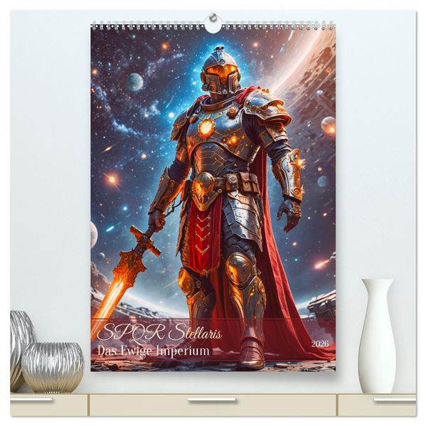 SPQR Stellaris - Das Ewige Imperium (hochwertiger Premium Wandkalender 2026 DIN A2 hoch) Kunstdruck in Hochglanz