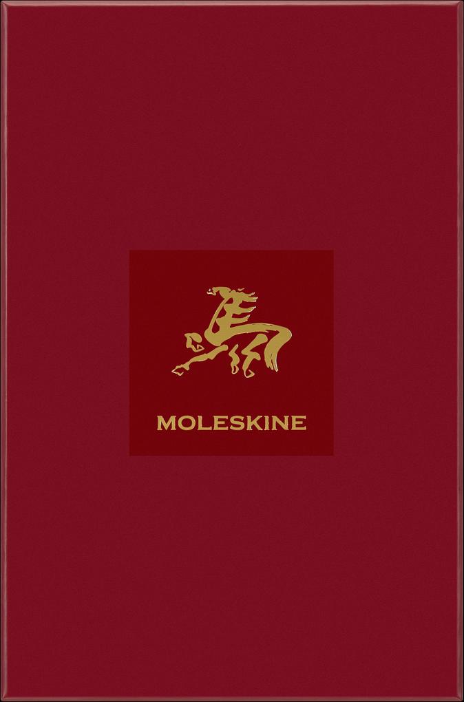 Moleskine Das Jahr des Pferdes Vegea Notizbuch L/A5 liniert weicher Einband Rot mit Box